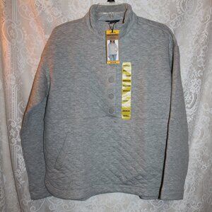 Eddie Bauer gray quilted pullover ladies medium NWT